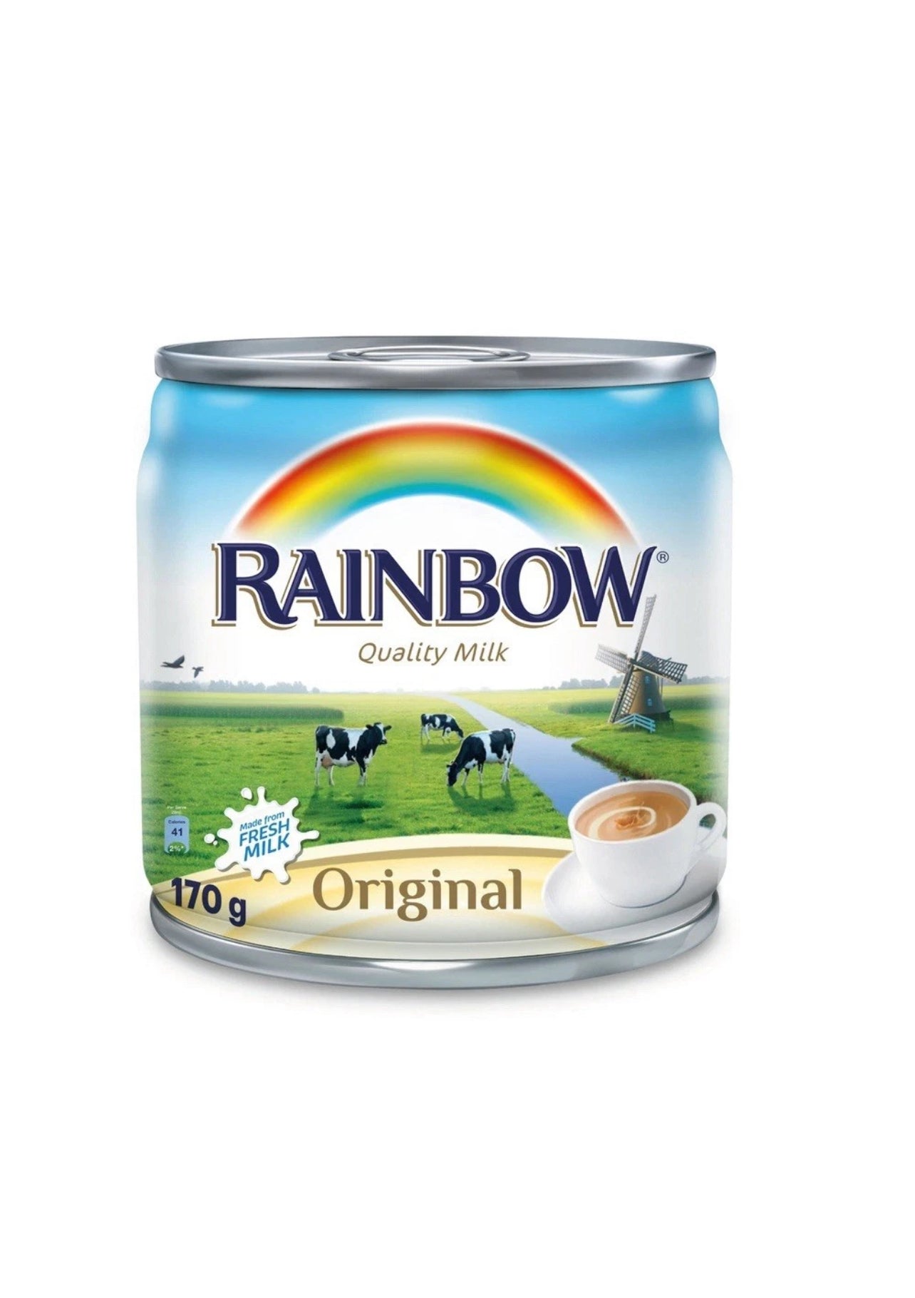 12 X Rainbow Original Evaporated Milk 170gحليب مبخر بالطعم الاصلي من ابو قوس