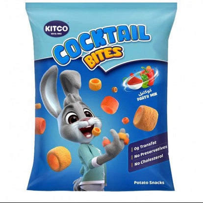 Kitco Cocktail Bites 2 Packs × 20 Bags = 40 (22g Each) | Kuwaiti Snacks