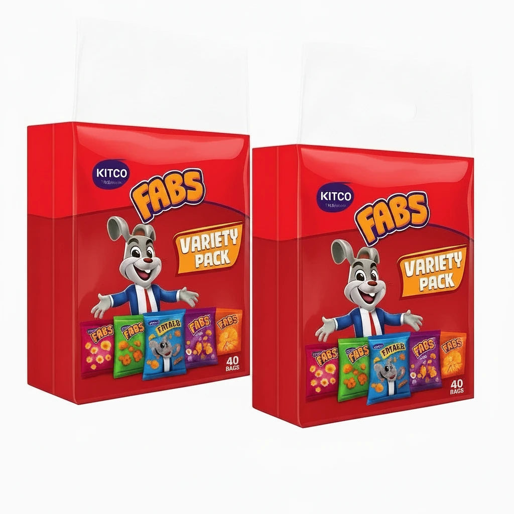 Kitco FABS Variety Pack – 2 Cartons × 20 Bags = 40 Bags | Kuwaiti Snacks