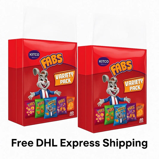 Kitco FABS Variety Pack 2 Cartons × 20 Bags = 40 | Kuwaiti Snacks