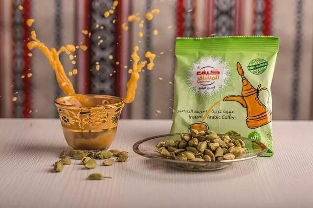 Kif Almosafer Instant Arabic Coffee saffron and cardamom قهوة كيف المسافر قهوة كيف المسافر  هيل زعفران  تكفى عشر دلات
